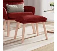 vidaXL Tabouret 45x29,5x35 cm tissu bordeaux341432 Rouge G