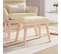 Tabouret 45x29,5x35 cm tissu crème341426