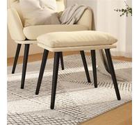 vidaXL Tabouret 45x29,5x35 cm tissu crème341495 Crème G