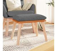 Vidaxl Repose-Pied Gris Clair 45x29,5x39 Cm Tissu Et Similicuir Multicolore