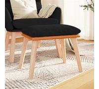 vidaXL Tabouret 45x29,5x35 cm tissu en similicuir noir341452 Noir G