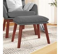 vidaXL Tabouret 45x29,5x35 cm tissu gris clair341457 Gris clair G