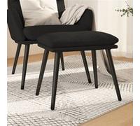 vidaXL Tabouret 45x29,5x35 cm tissu noir341499 Noir G