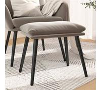 vidaXL Tabouret 45x29,5x35 cm velours gris clair341504 Gris clair G