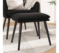 vidaXL Tabouret 45x29,5x35 cm velours noir341510 Noir G