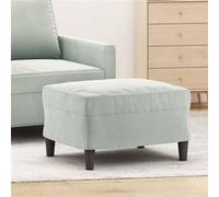 vidaXL Repose-pied 349293 - Velours gris clair 60x50x41 cm