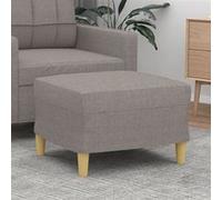 vidaXL Repose-Pied Pouf de Chambre à Coucher Tabouret de Canapé Meuble de Salle de Séjour Maison Intérieur Taupe 60x50x41 cm Tissu