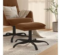 Tabouret 60x60x36 cm microfibretissu marron341620