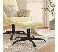 vidaXL Repose-pied Crème 60x60x39 cm Similicuir