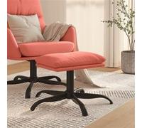 Vidaxl Repose-Pied Rose 60x60x39 Cm Velours Rose