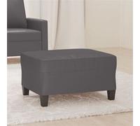 vidaXL Pouf repose-pieds en similicuir Gris 70×55×41 cm