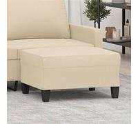 vidaXL Repose-pied pouf en tissu crème 70 x 55 x 41 cm