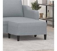 vidaXL Pouf repose-pied pour salon et chambre Tissu Gris clair 70x55x41 cm