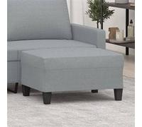 vidaXL Pouf repose-pieds pour chambre & salon Tissu Gris clair 70x55x41 cm