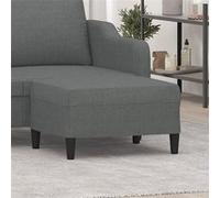 Vidaxl Repose-Pied Gris Foncé 70x55x41 Cm Tissu Gris