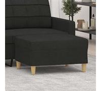vidaXL Repose-Pied Pouf de Chambre à Coucher Tabouret de Canapé Meuble de Salon Salle de Séjour Maison Intérieur Noir 70x55x41 cm Tissu