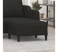 vidaXL Repose-Pied Pouf de Chambre à Coucher Tabouret de Canapé Meuble de Salon Salle de Séjour Maison Intérieur Noir 70x55x41 cm Tissu