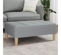 Repose pied gris clair 77x55x31 cm tissu