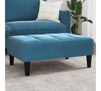 vidaXL Repose-Pied Bleu 77x55x31 cm Velours