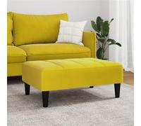 vidaXL Tabouret velours 77x55x31 cm Jaune (4007370)