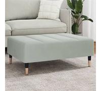 vidaXL Repose-pied 77x55x31 cm en velours Gris clair