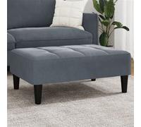 vidaXL Repose-pied Velours 77x55x31 cm Gris foncé