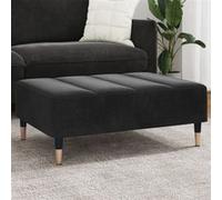 Vidaxl Repose-Pied Noir 77x55x31 Cm Velours Noir