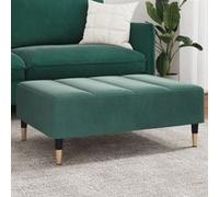 vidaXL Repose-pied vert foncé 77x55x31 cm velours, tabouret, tabouret de canapé, siège de salon, pouf, repose-pied en tissu,