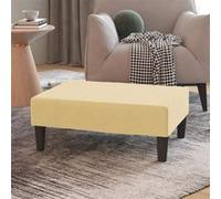 Vidaxl Repose-Pied Crème 78x56x32 Cm Velours