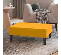 Repose-pied Tabouret de Canapé Siège de Salon Pouf de Salle de Séjour Maison Chambre à Coucher Intérieur Jaune 78x56x32 cm Velours