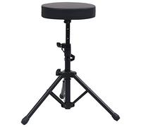 vidaXL Tabouret à Tambour Réglable Trône de Tambour Tabouret Trépied de Musique Siège de Tambour Tabouret pour Instruments de Musique Noir Rond