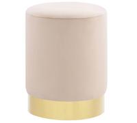 vidaXL Tabouret Abricot et doré Velours 28 x 36 cm 249836