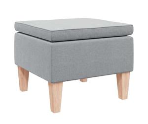 vidaXL Tabouret avec Pieds en Bois Gris Clair Tissu