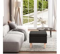 Kruk met houten poten stof zwart329427