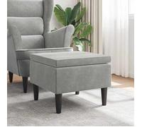 vidaXL Tabouret pouf 329436 – Siège repose-pied avec pieds en bois pour salon