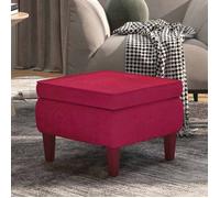 vidaXL Tabouret 329462 – Siège pouf en velours, pieds en bois, repose-pied pour salon