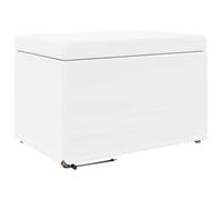 vidaXL Tabouret Blanc Cuir Synthétique et Bois Composite, Mobilier Moderne, élégant et Durable pour Maisons contemporaines, avec Un Design Ergonomique pour Un Confort Ultime