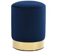 vidaXL Tabouret Bleu et doré Velours