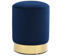 vidaXL Tabouret Bleu et doré Velours 28 x 36 cm 249833