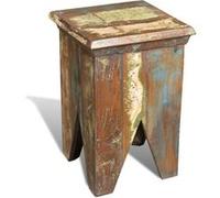 vidaXL Tabouret carré antique vintage Brun G