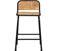 vidaXL Tabouret de bar 2 pcs. 46x35,5x70 cm Mangue rugueux massif