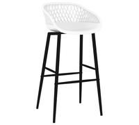 vidaXL Tabouret de bar 2 pcs. Blanc