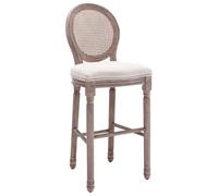 Vidaxl Tabourets De Bar Lot De 2 Blanc Lin Blanc
