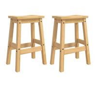 vidaXL Tabouret de Bar 2 pcs Cire de Miel 44 x 30 x 63 cm Pin Massif, Tabouret de Bar Urbain, Rangement Pratique, Design Rustique, Assise Moderne, en pin Massif, mobilier intérieur