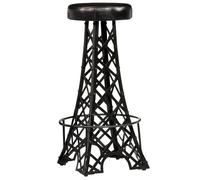 vidaXL Tabouret de bar 2 pcs. Cuir véritable