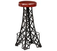 vidaXL Tabouret de bar 2 pcs. Cuir véritable