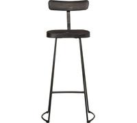 vidaXL Tabouret de bar 2 pcs. noir 49x43x103 cm Mango massif