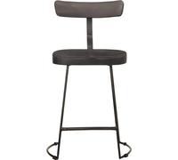 vidaXL Tabouret de bar 2 pcs. noir 49x43x79 cm Mango massif