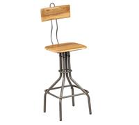 vidaXL Tabouret de bar 2 pcs. Vieux bois teck