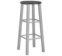 vidaXL Tabouret de bar 2 pièces argenté MDF